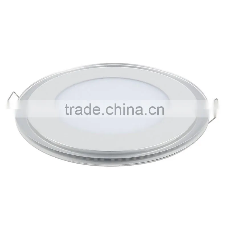 Hongzhun new product 6w 12w 18w glass panel with warranty 2 years