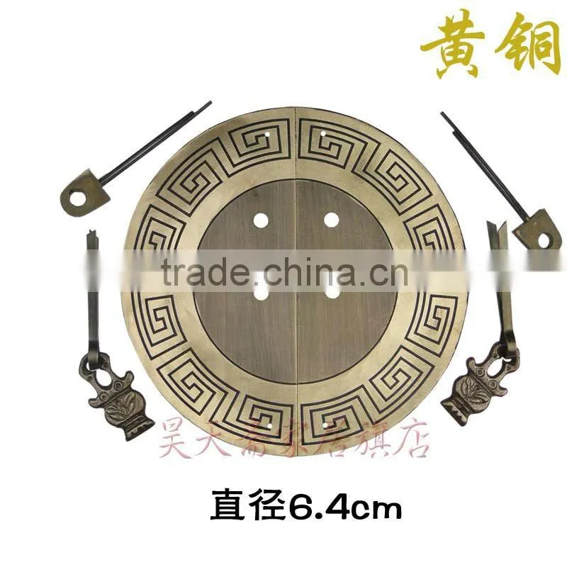 Furniture Brass Hardware Chinese Cabinet Face Plate Door Handle Copper