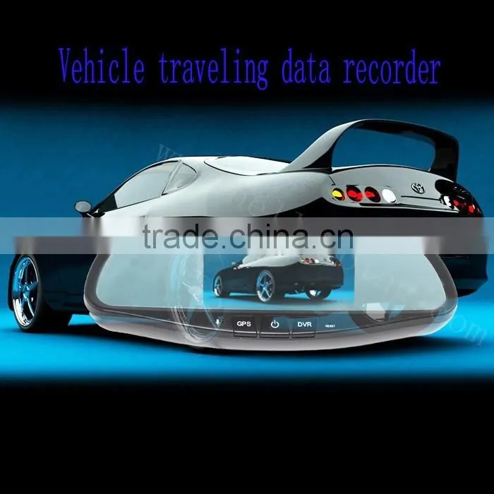 5 inch HD LCD Screen 1080 P + P 720 double recorded Car Rearview Mirror Dvr