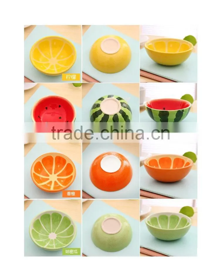 hand painted ceramic fruit bowl