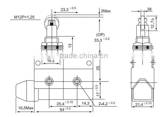 CNTD Roller Plunger Panel Micro Switch IP40 CZ-7311 D4MC-5020 TUV CE Approved
