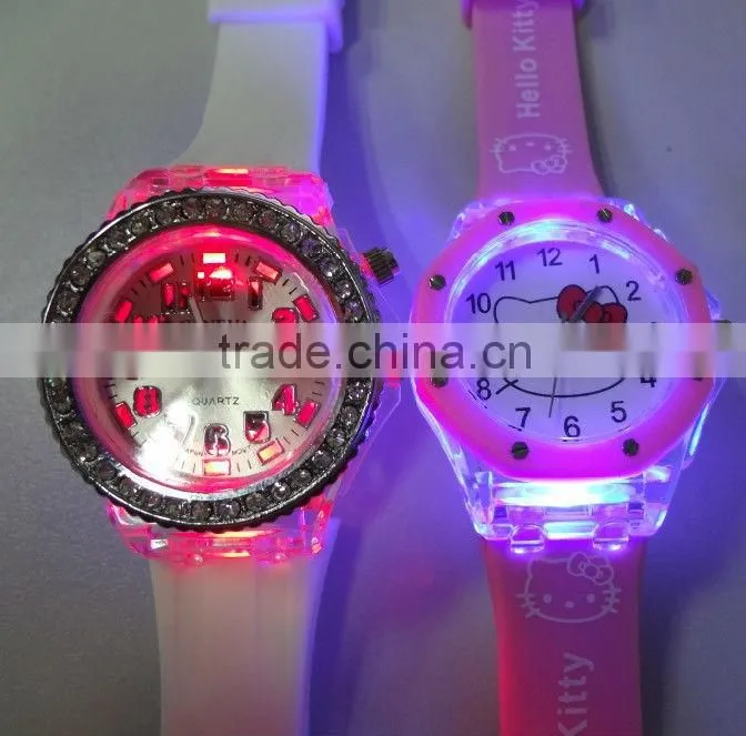 fashion printed spiderman Children silicone watch silicone flashing watch customized kids digital watch