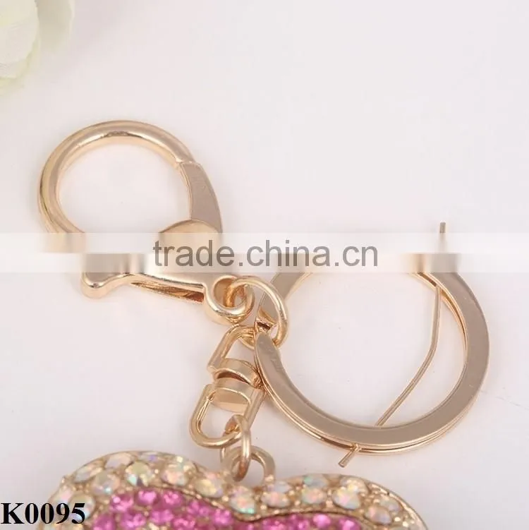 Unisex Love Heart Keychain Trendy Personalized Car Key Rings Luxury Key Holder Fashion Keychain K0095