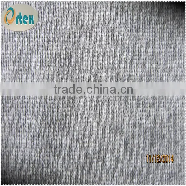 CVC heather french terry fabric for sweater