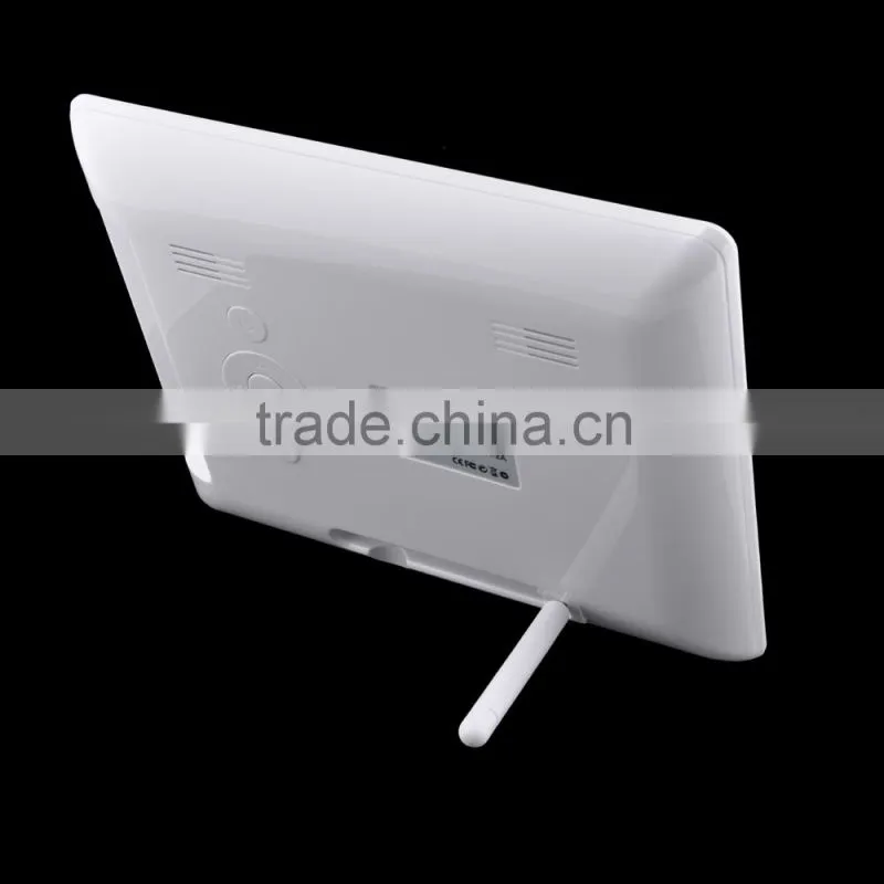 Shenzhen cheap 8 inch digital picture frames with clock, USB port and SD card slot