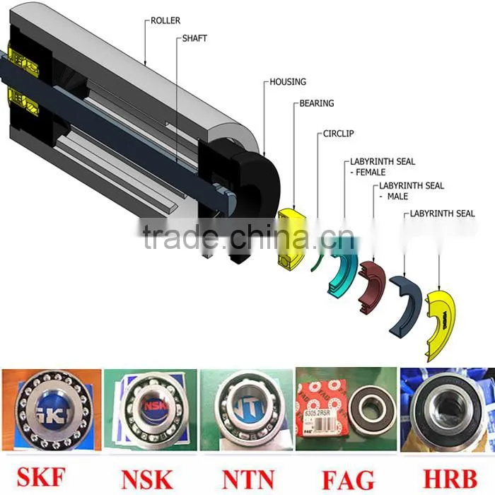 Professional Manufacturer Belt Conveyor Steel Pipe Carry Roller With Effective Sealing System