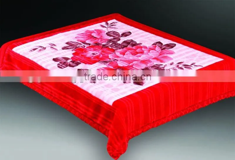 100% polyester super soft printed interwaving mink blanket
