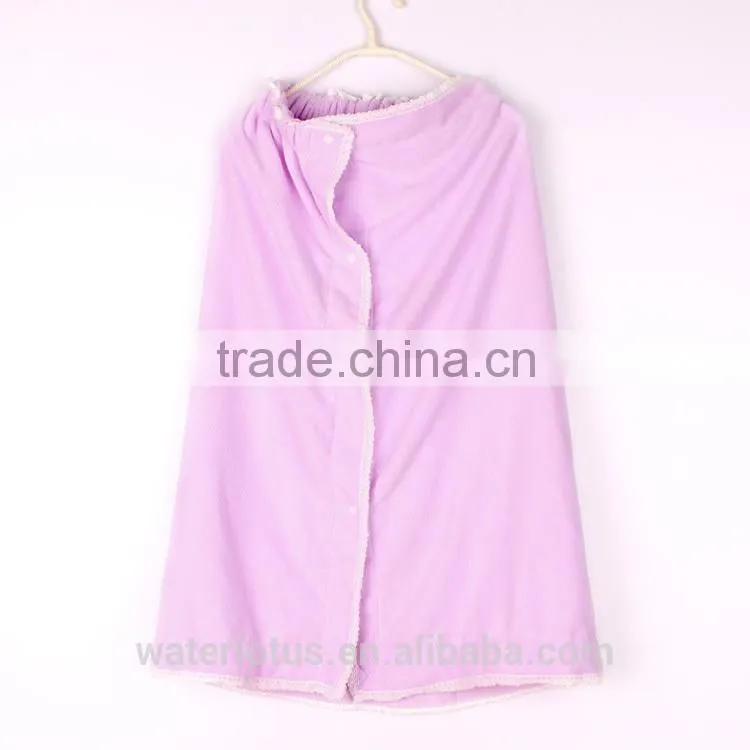 2014 yiwu manufacturer made in china hot sale microfiber bathrobe for women