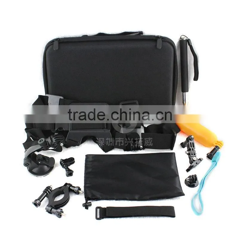 Hot Cheapest 14 in 1 Gopro Accessories Set Kit For cameras GoPro Hero 1 2 3 3+ 4