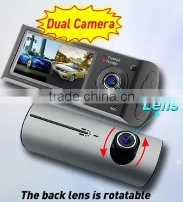 Chelong 2.7 Inch LCD Screen Double Lens True Dual Driving Recorder