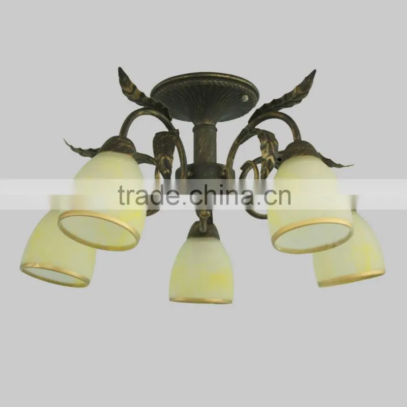 Yellowish Flower 3 lampholder Chandelier pendant for living room