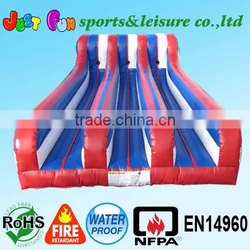 hot sale three lane inflatable bungee running game,interactive game