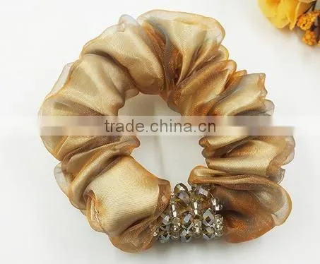 bell crystal scrunchie rope to tie hair style