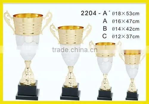 Metal trophy cup