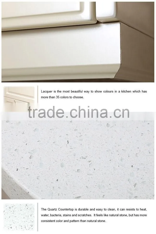 Dubai White Irregular Curved Cupboard Lacquer Wooden Kitchen Furniture