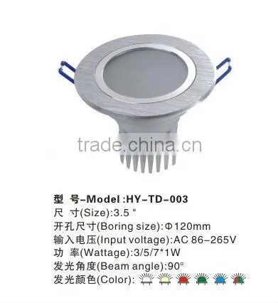 Cheap Indoor Led downlight ceiling downlighting 3w/5w/7w
