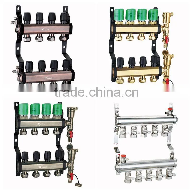 2 to 12 way water manifold with frame connection male no leaking manifold gauge by manual or automatic power