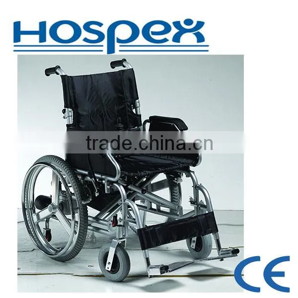Power steel wheelchair with handle rim