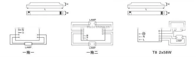 standard electronic hid ballast for t5 t8 single twin lamp lighting ballast