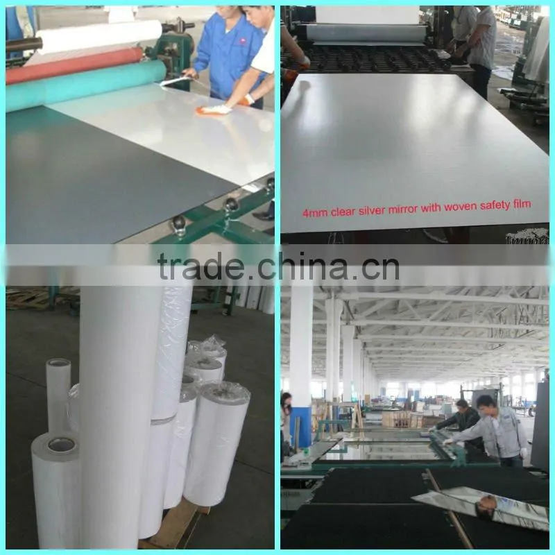 3MM 4MM 5MM Safety Dance Studio Mirror Glass /safety vinyl back with Double Coated Paint