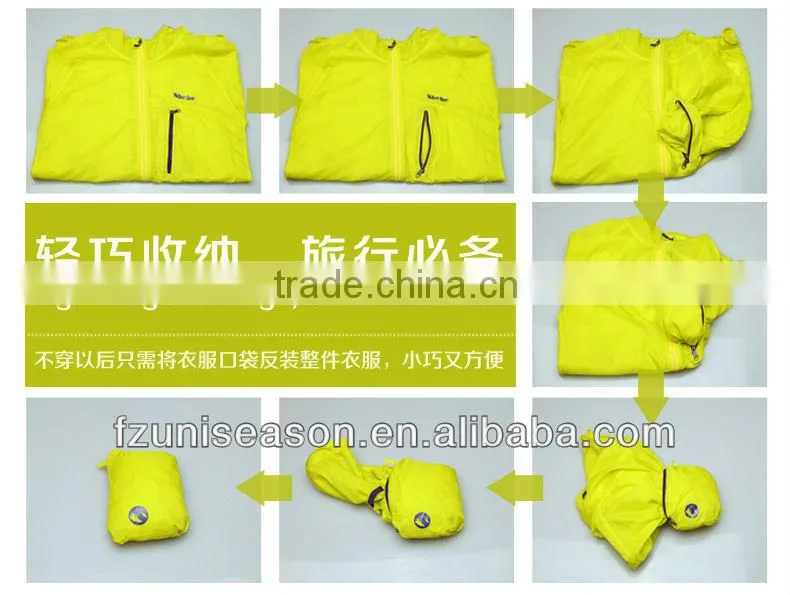 Wholesale summmer windbreaker jackets with bag