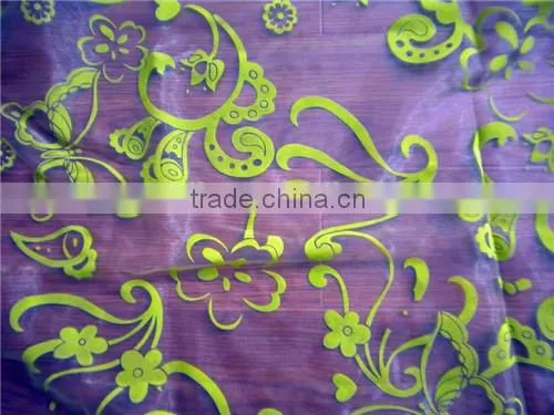 Flocking Organza Fabric for Curtain