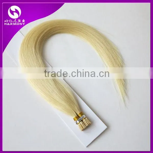 100% Double Drawn Remy wholesale pre bonded hair i tip brazilian hair extension