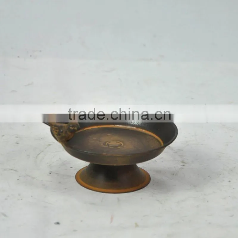 Antique garden decorative round metal bird feeder