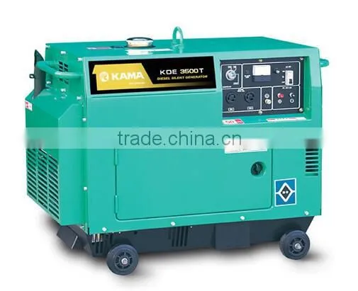 KAMA 3.75kva DC output Single phase small diesel generator silent type for sale