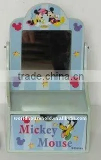 cute and delicate SR2806 wooden jewelry box with mirror