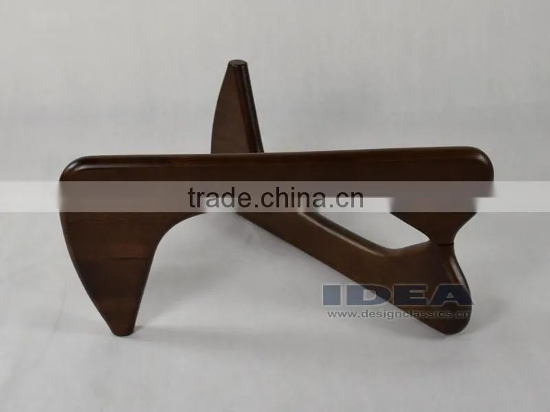 Replica Isamu Nguchi Coffee Table Solid Ash Wooden Base Stained Walnut Color