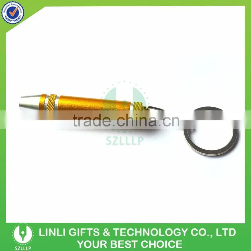 Torch Shaped Metal Aluminium Tool Kit Keyring