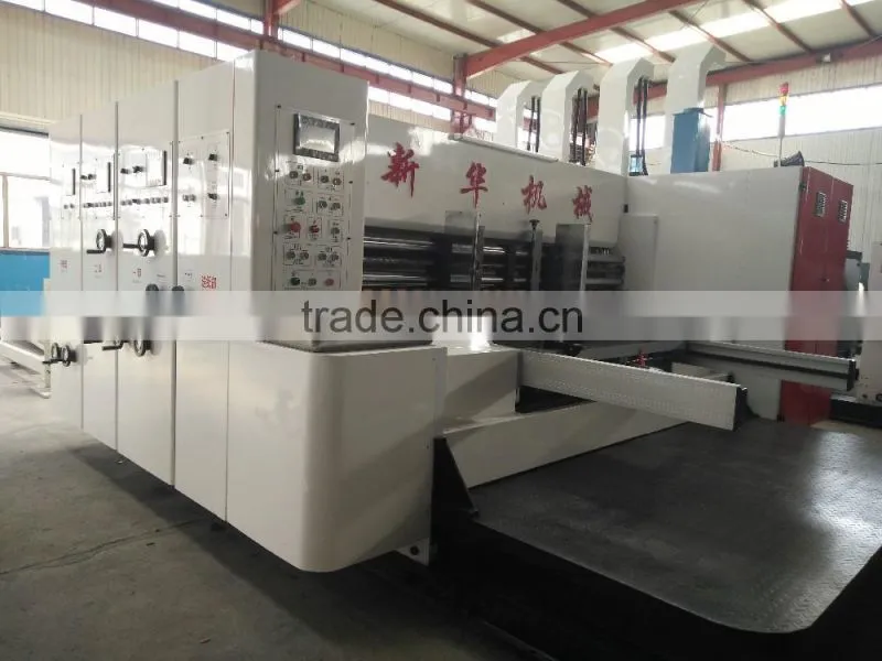 good quality corrugated box printing slotter die cutter with stacker machine