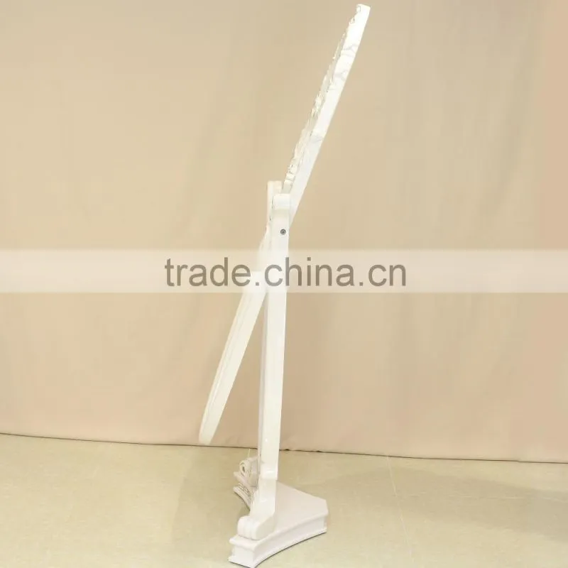 Elegant modern wood dress mirror with stand