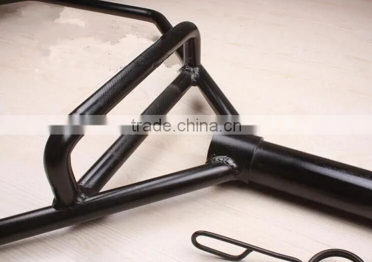 olympic black painting weightlifting hex trap bar