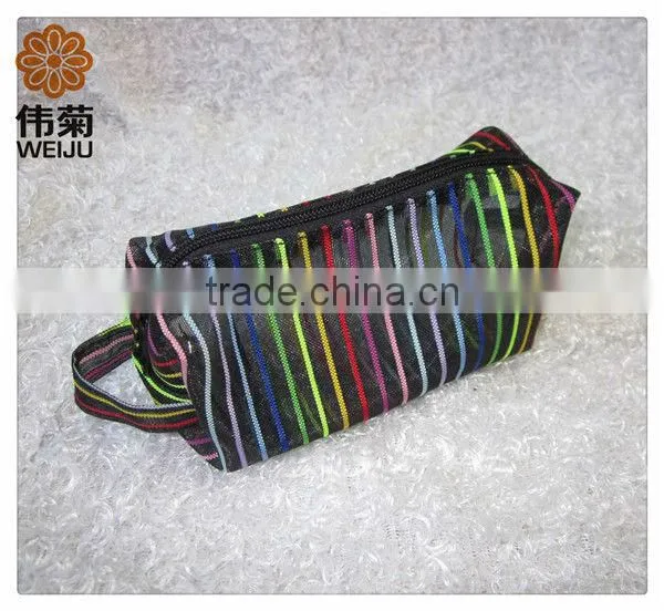 Red Polyester Net Pencil Case