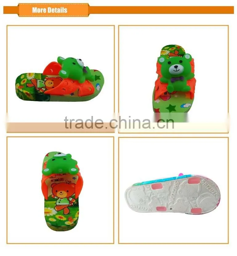 LATEST wholesale summer cute kids PCU shoes in slippers, PCU shoes with carton figure