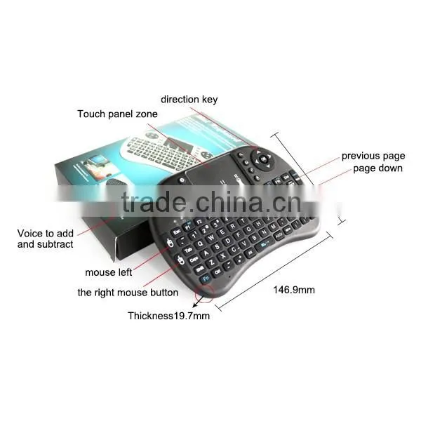 New product 2016 Mini Keyboard Multimedia Colored Computer Keyboard Rii I8 Game Keyboard