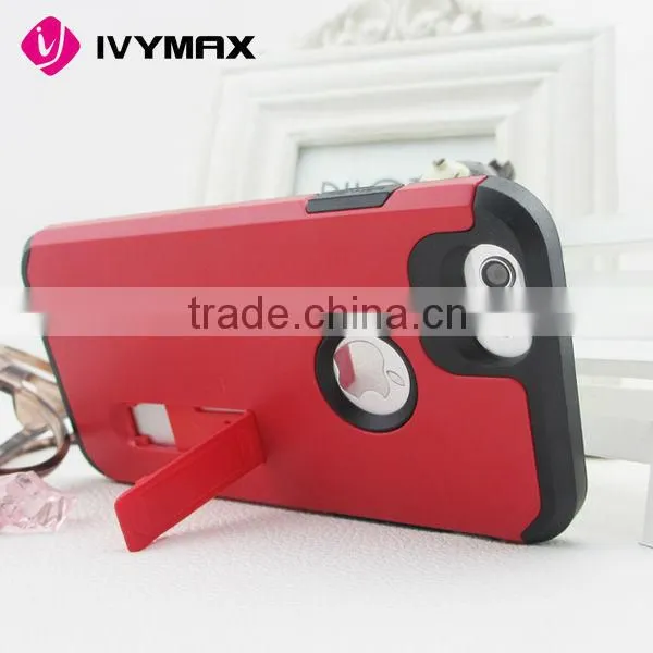 Mobile phone case with hard plastic standing for iphone 6/6g