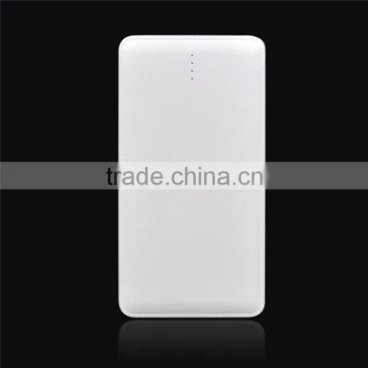 2016 new hot selling design real capacity leather 10000mah oem power bank factory