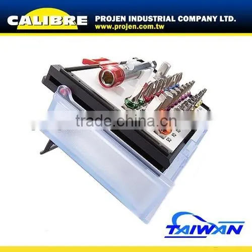 CALIBRE 1/4"Dr 32pc Color Socket and bit hand tool set