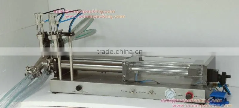 full pneumatic liuqid packing machine with 2 heads