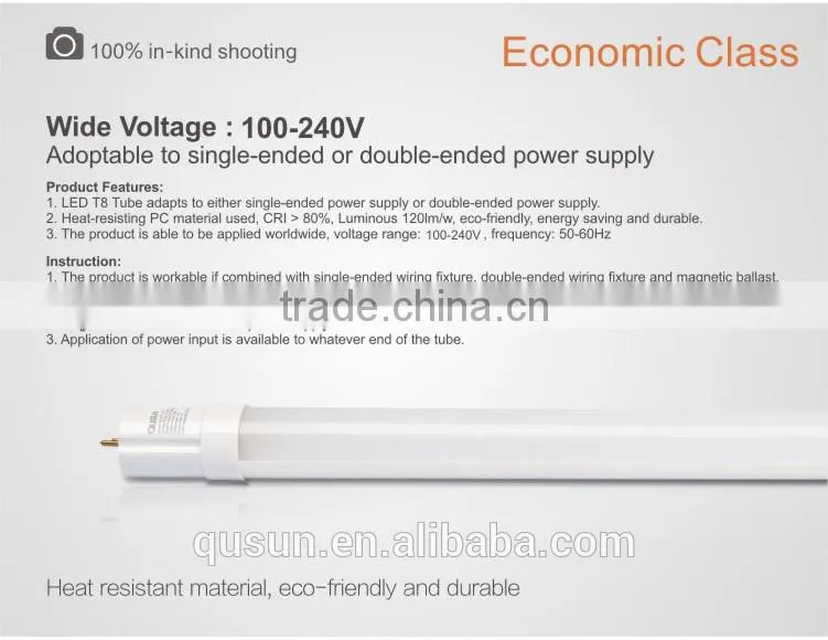 Easy replacement for fluorescent tube 9W/14W/18W Competitive Price LED Tube Light T8