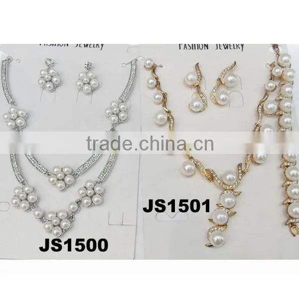 fashion kids pearl necklace and earring set