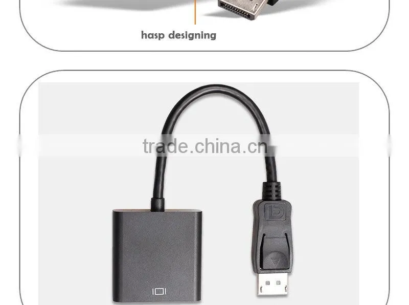 2016 new arrival display port to vga adapter