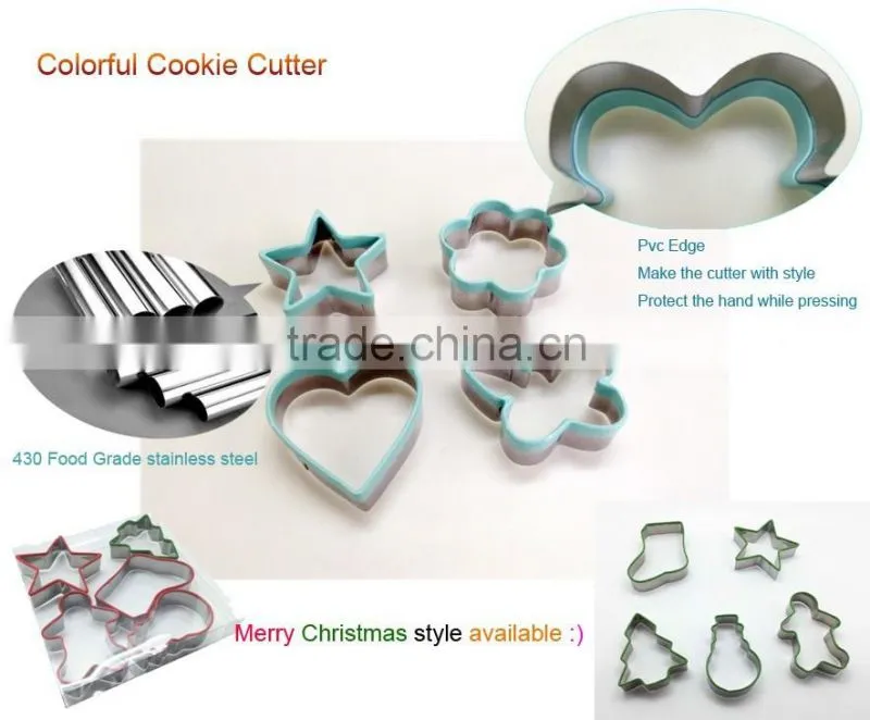 snowflake Metal cheap cookie cutters with Color Edge