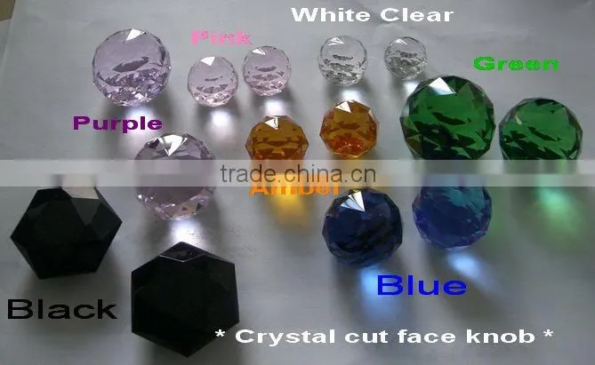 High quality crystal cabinet knob in silver Dia.30*40mm