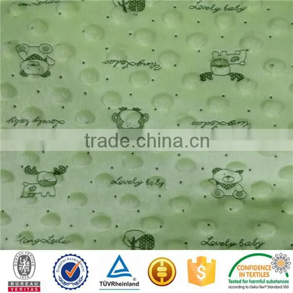 Bubble style baby minky fabric for bedding sets