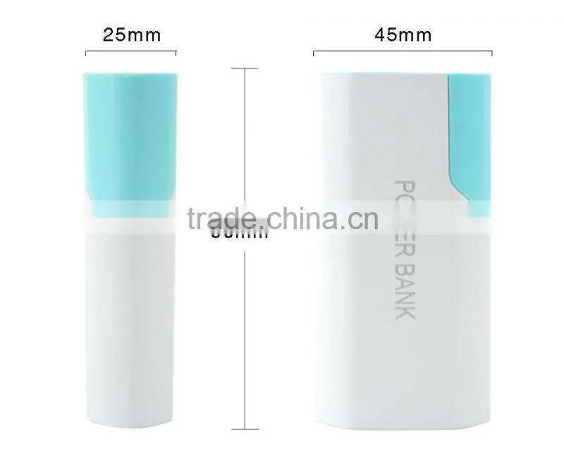 2016 New Mini Power Bank 2400mAh Portable Charger 18650 Charger Device for Smart Mobile Phone Power Supply Powerbank 6598