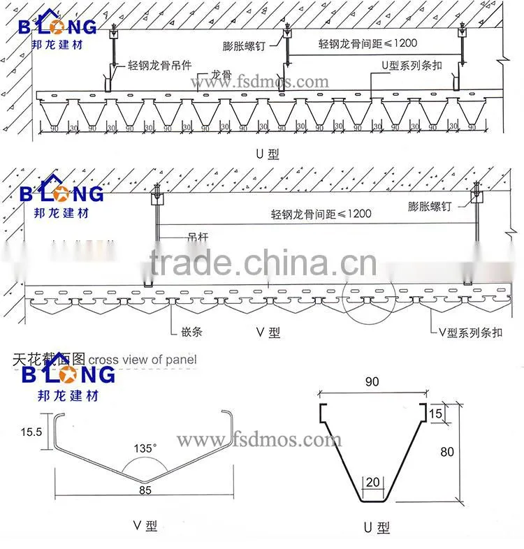 hot sale sound absorbing aluminum drop ceiling tiles